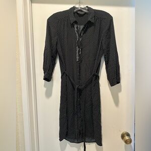 Dorothy Perkins Black and White Polka Dot 3/4 Sleeve Dress Size 4